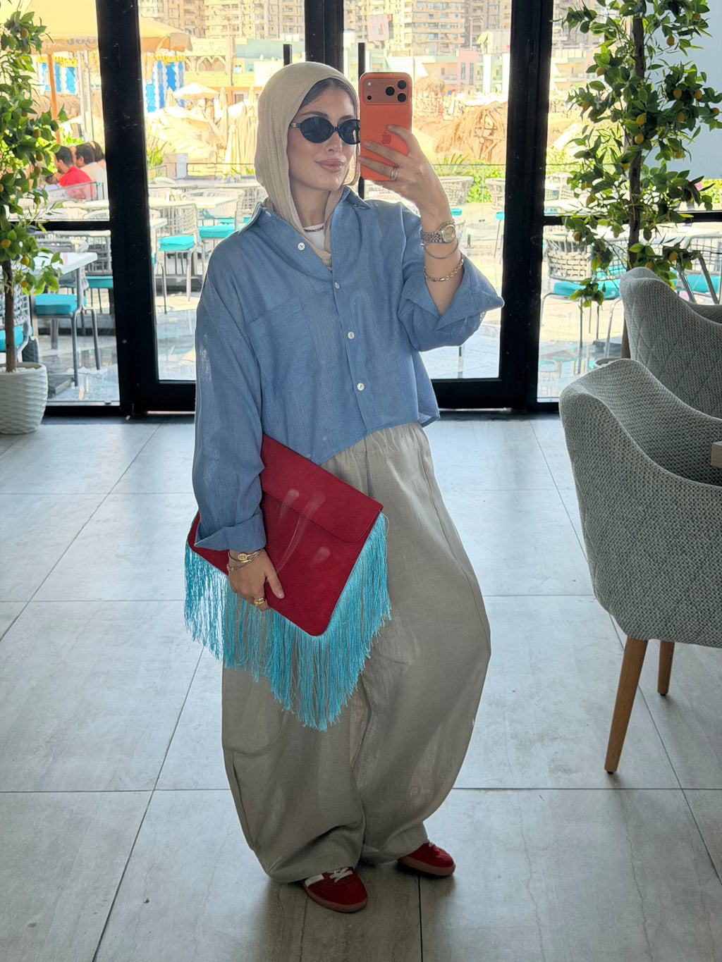 Ballon Pants in Beige
