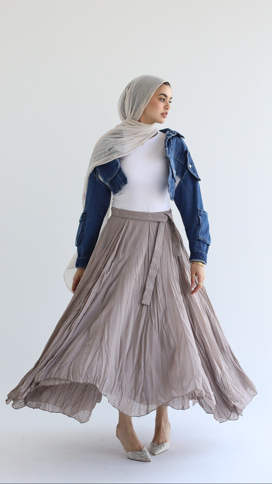 Whisper Skirt in Beige