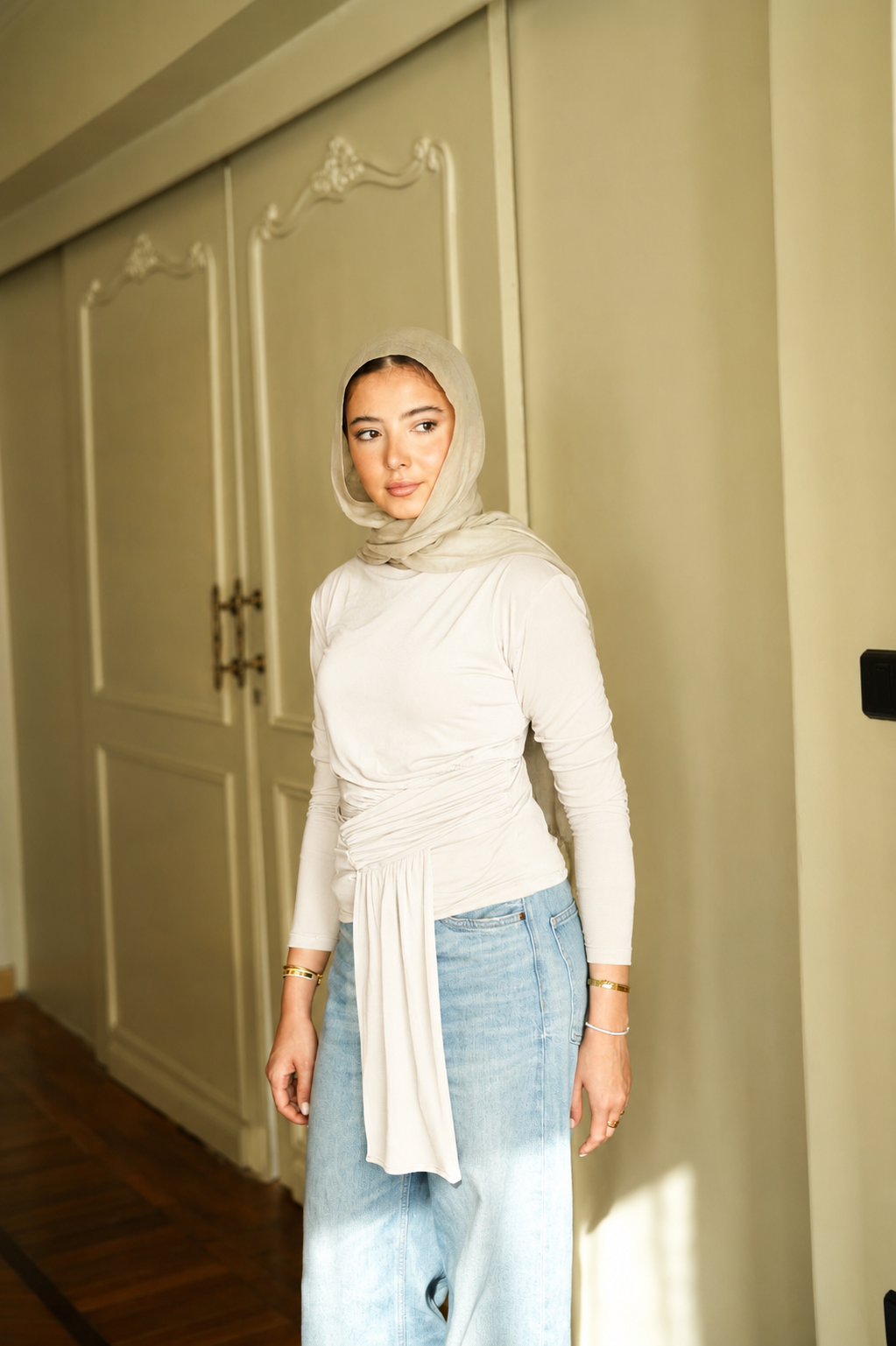 Milky Draped Top