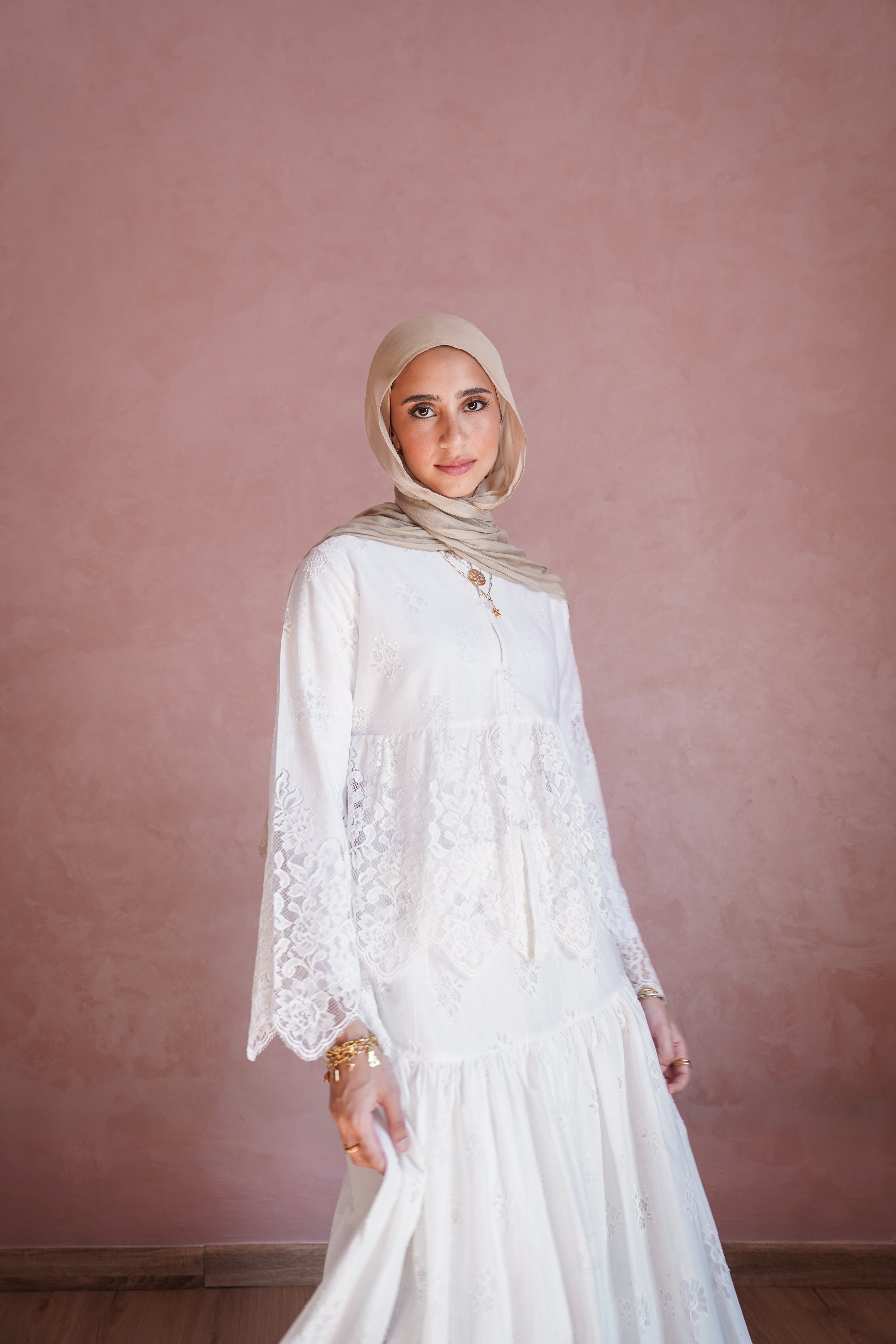 White Jacquard Skirt