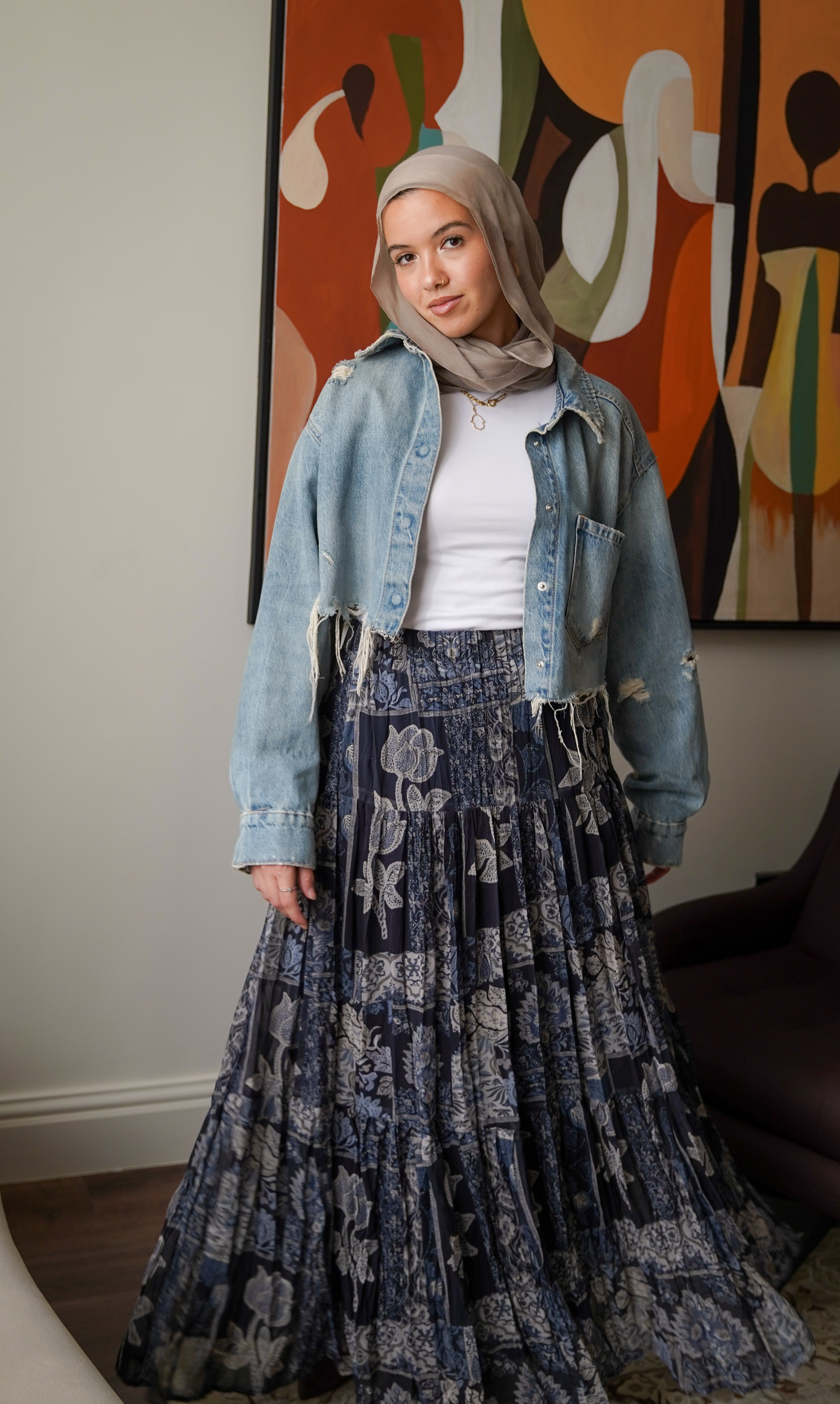 Boho Skirt in Navy