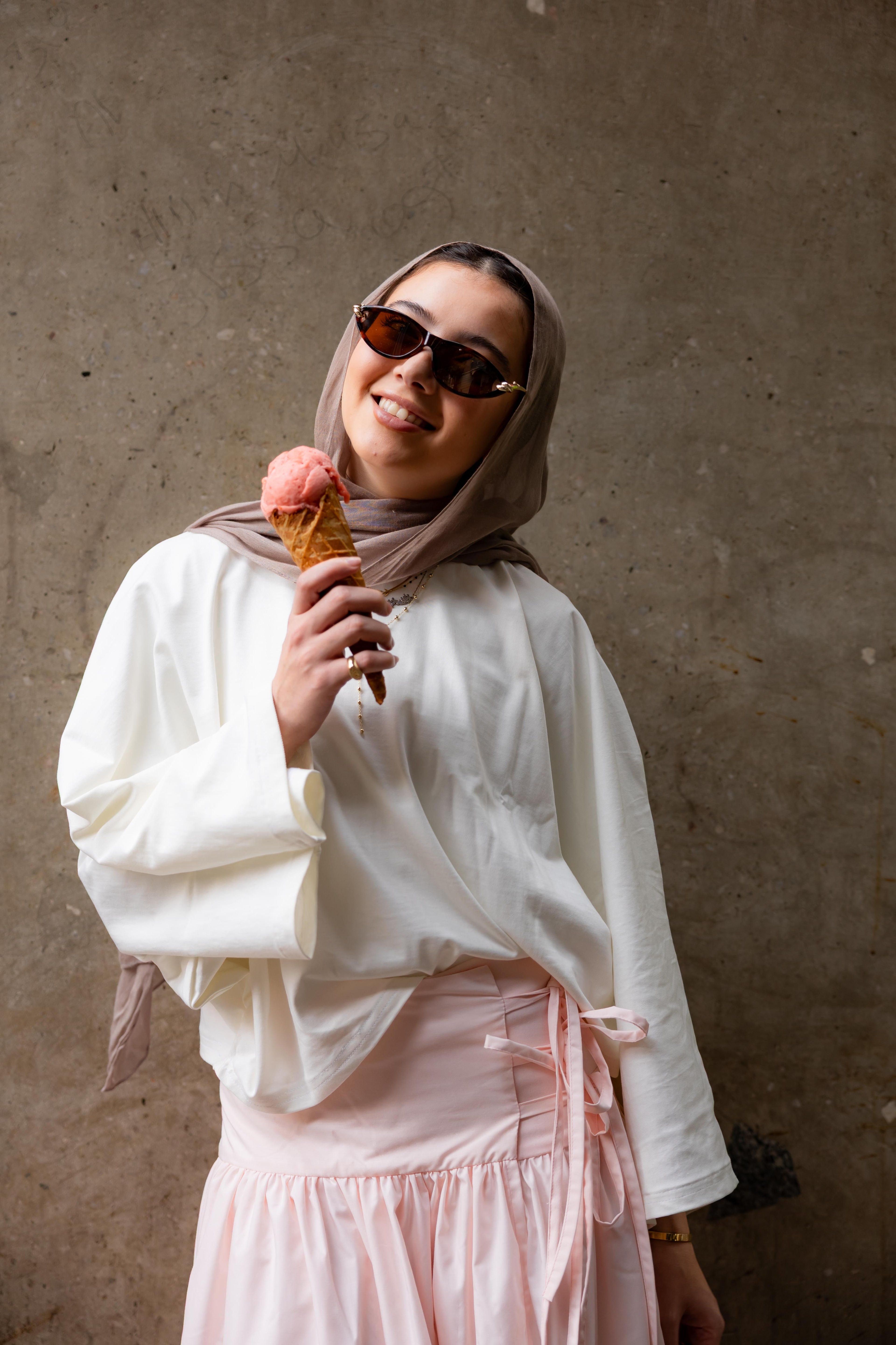 Pink Poplin Skirt