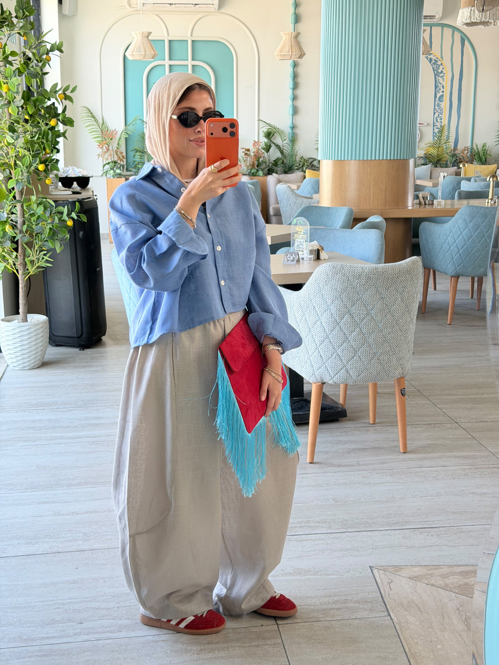 Ballon Pants in Beige