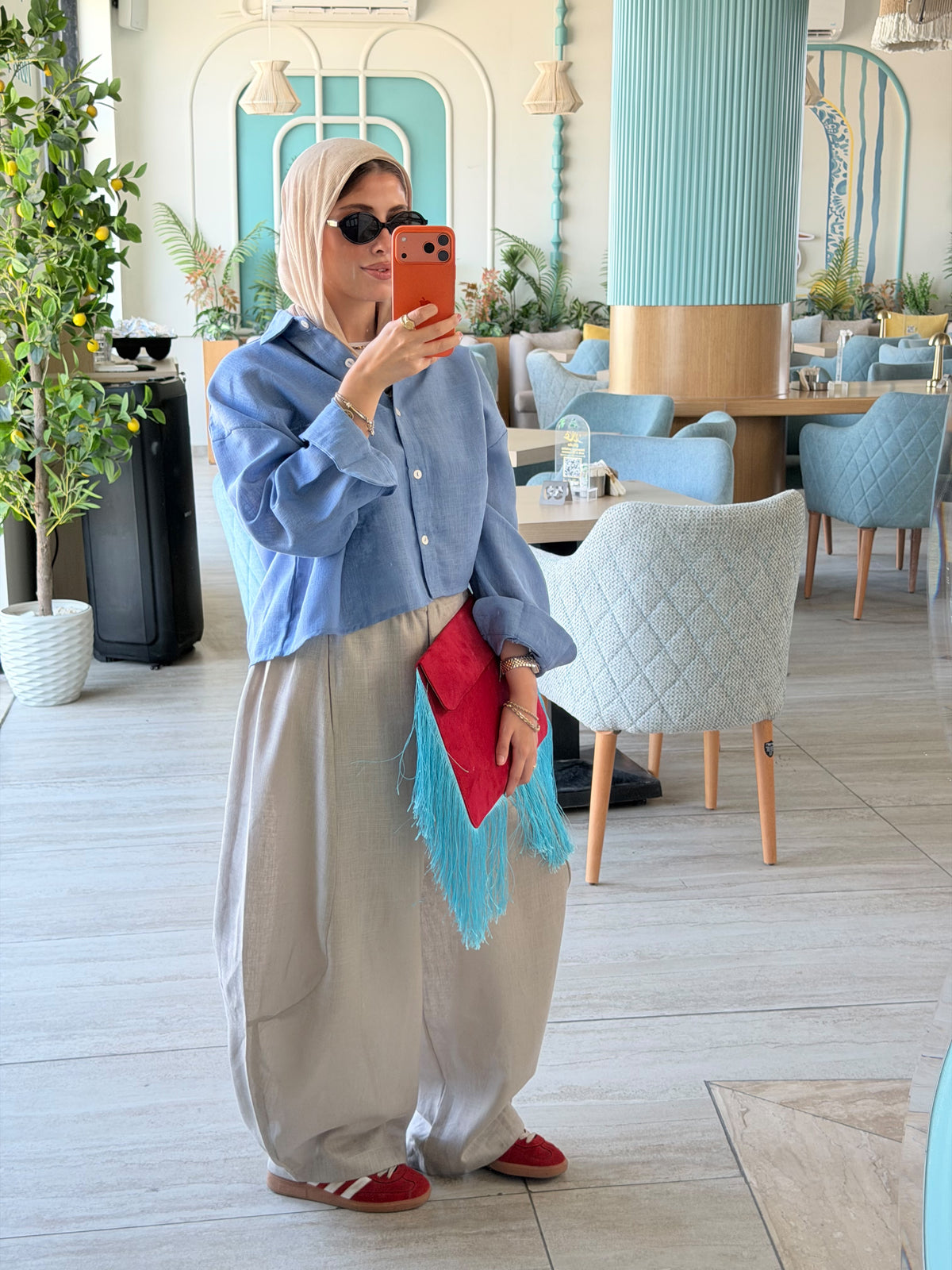 Ballon Pants in Beige