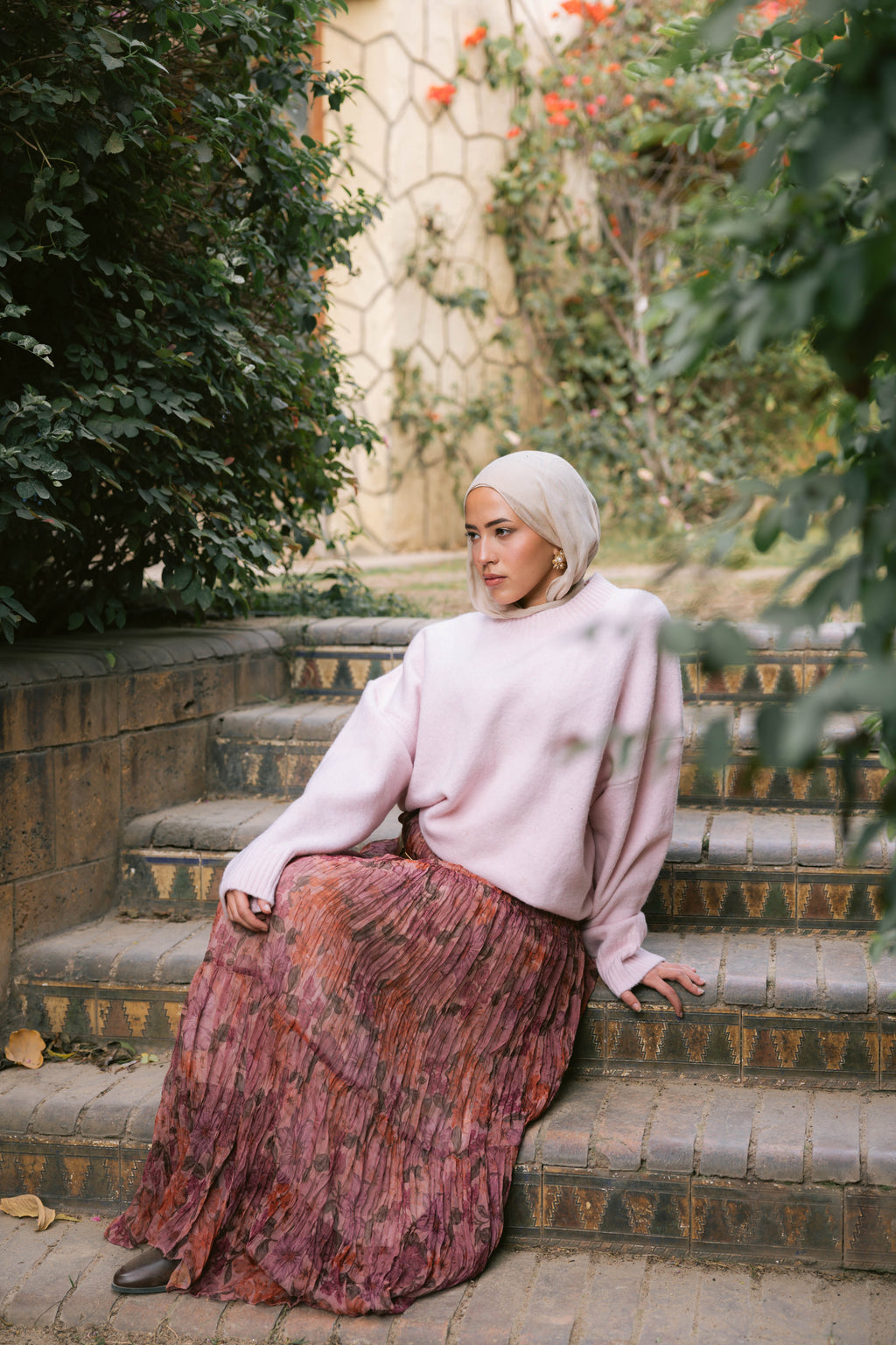 Rosewood Crinkle Skirt