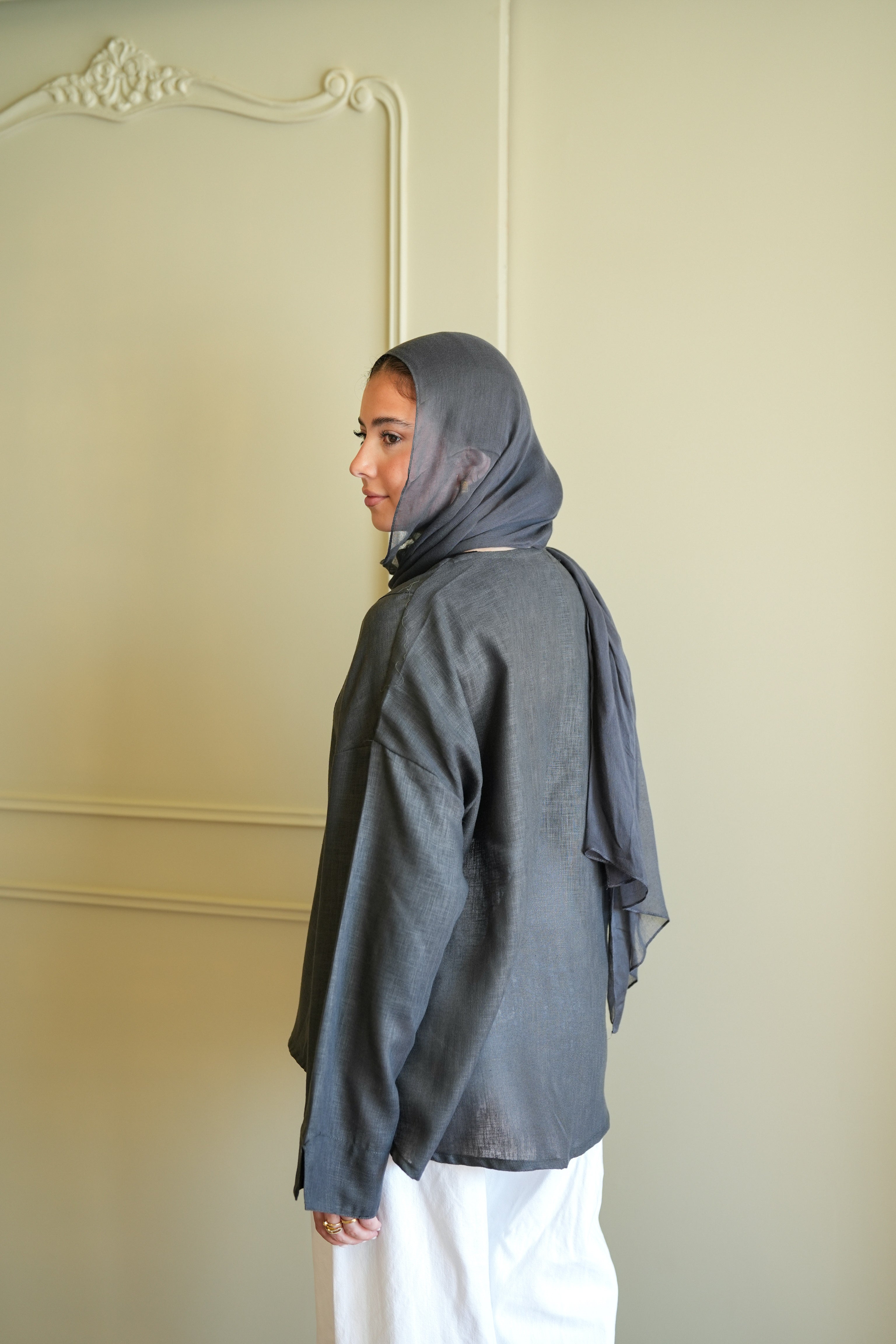 Stone Pure Linen Blouse