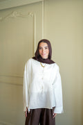 White Pure Linen Blouse