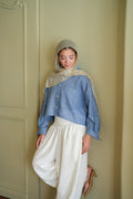 White Smocked Ballon Pants