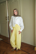 Butter Yellow Smocked Ballon Pants
