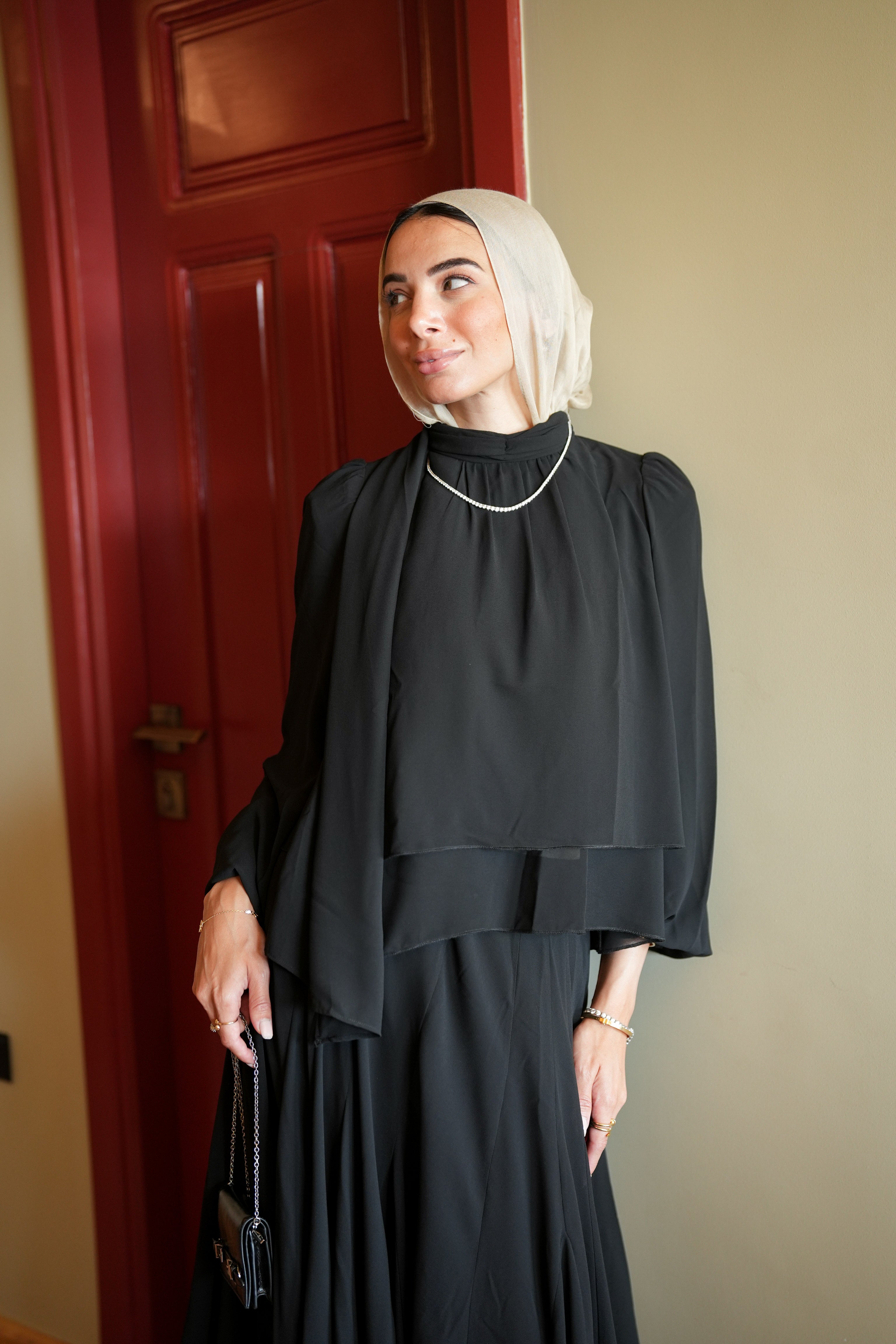 Noir Ruffle Blouse
