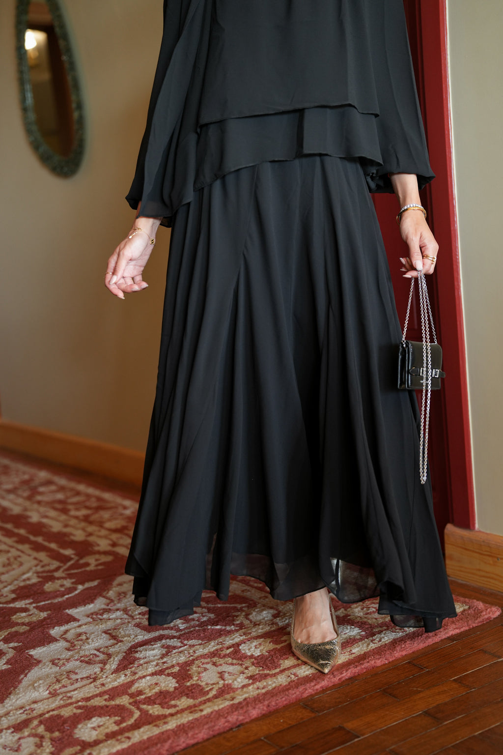 Noir Ruffle Skirt