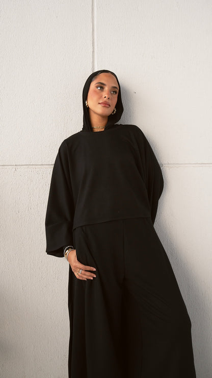 Soft Cloud Top in Black