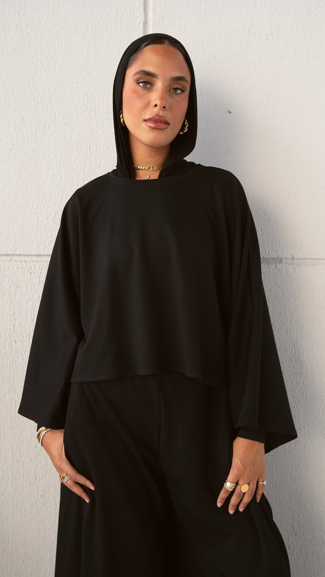 Soft Cloud Top in Black