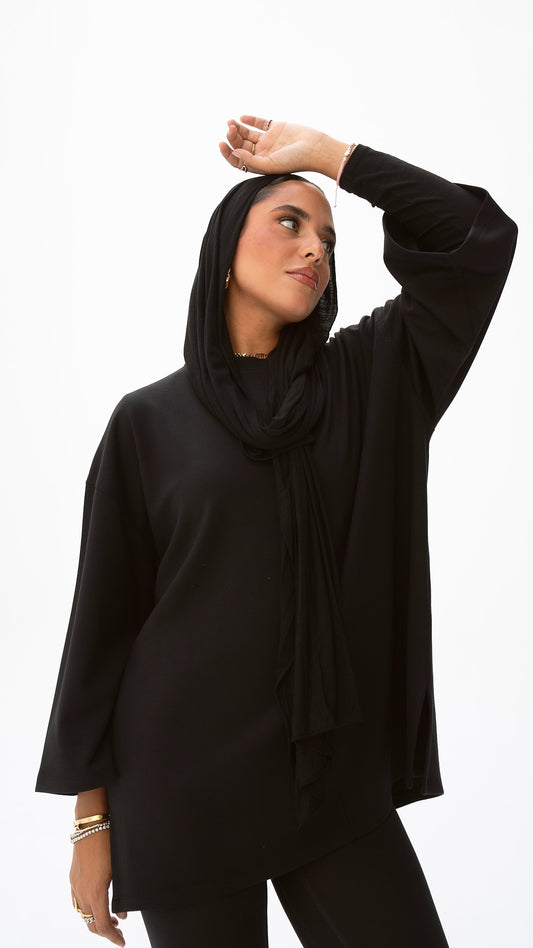 The Everyday Flow Top in Black