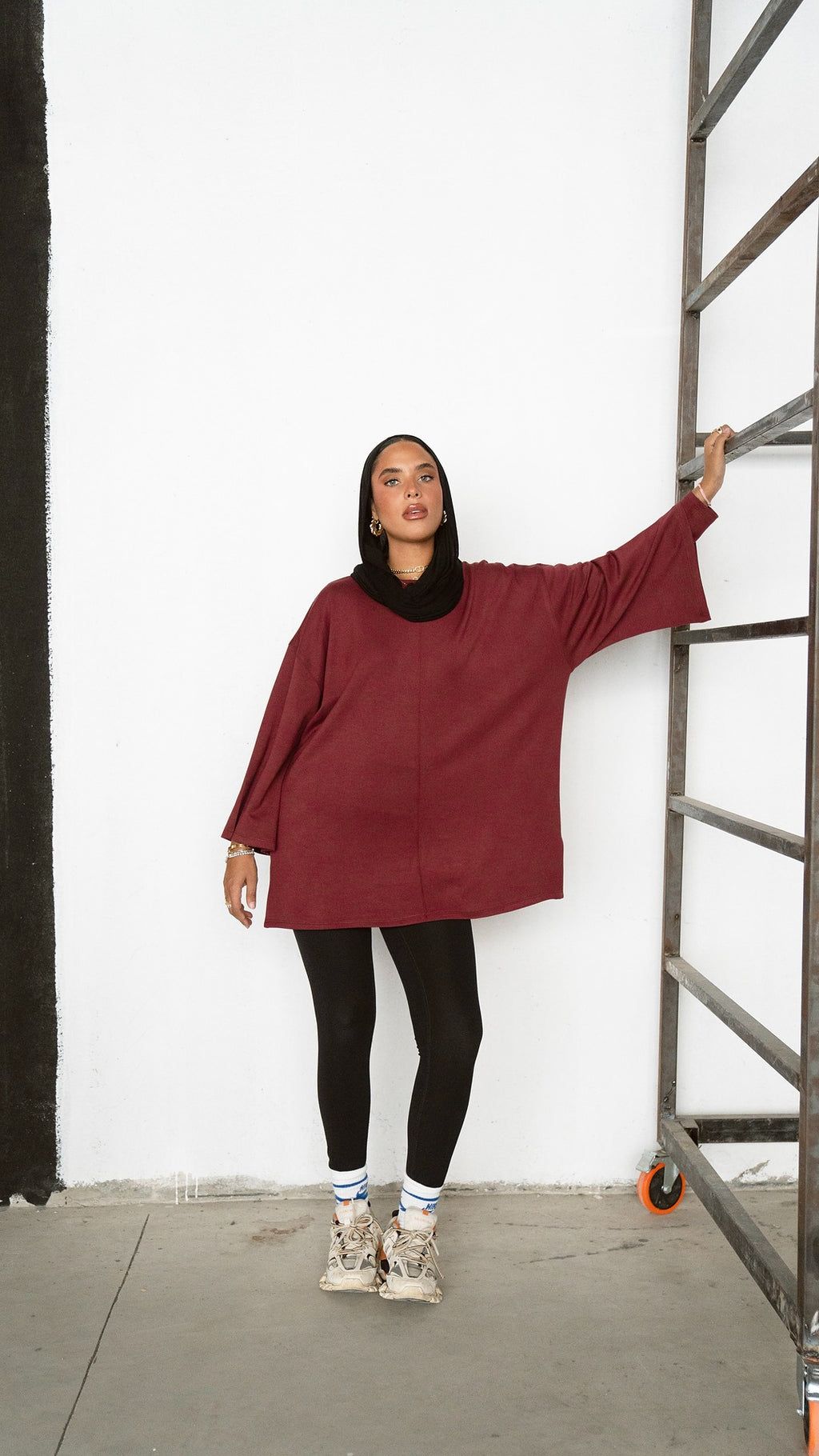 The Everyday Flow Top in Burgundy