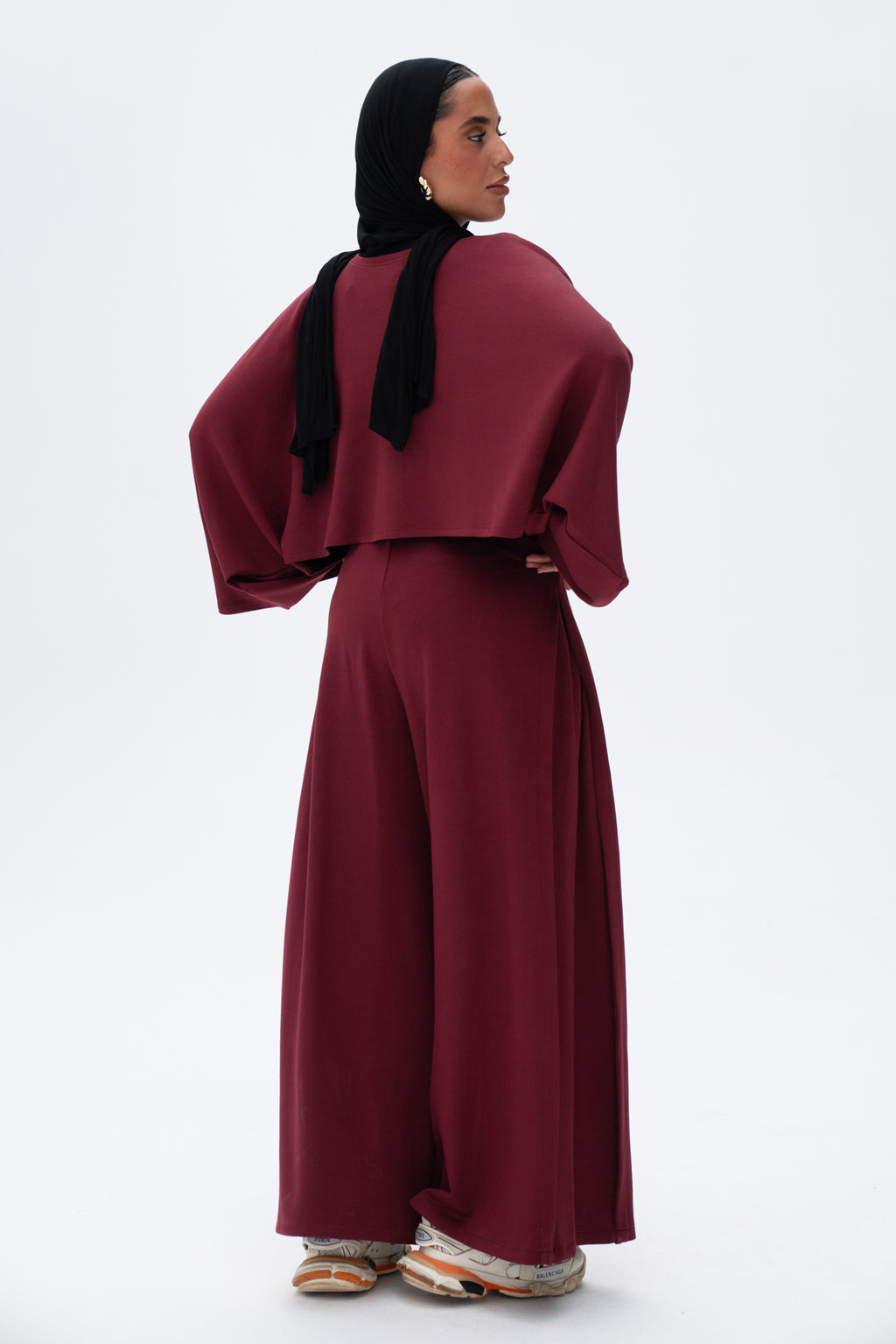 Soft Cloud Top in Burgundy
