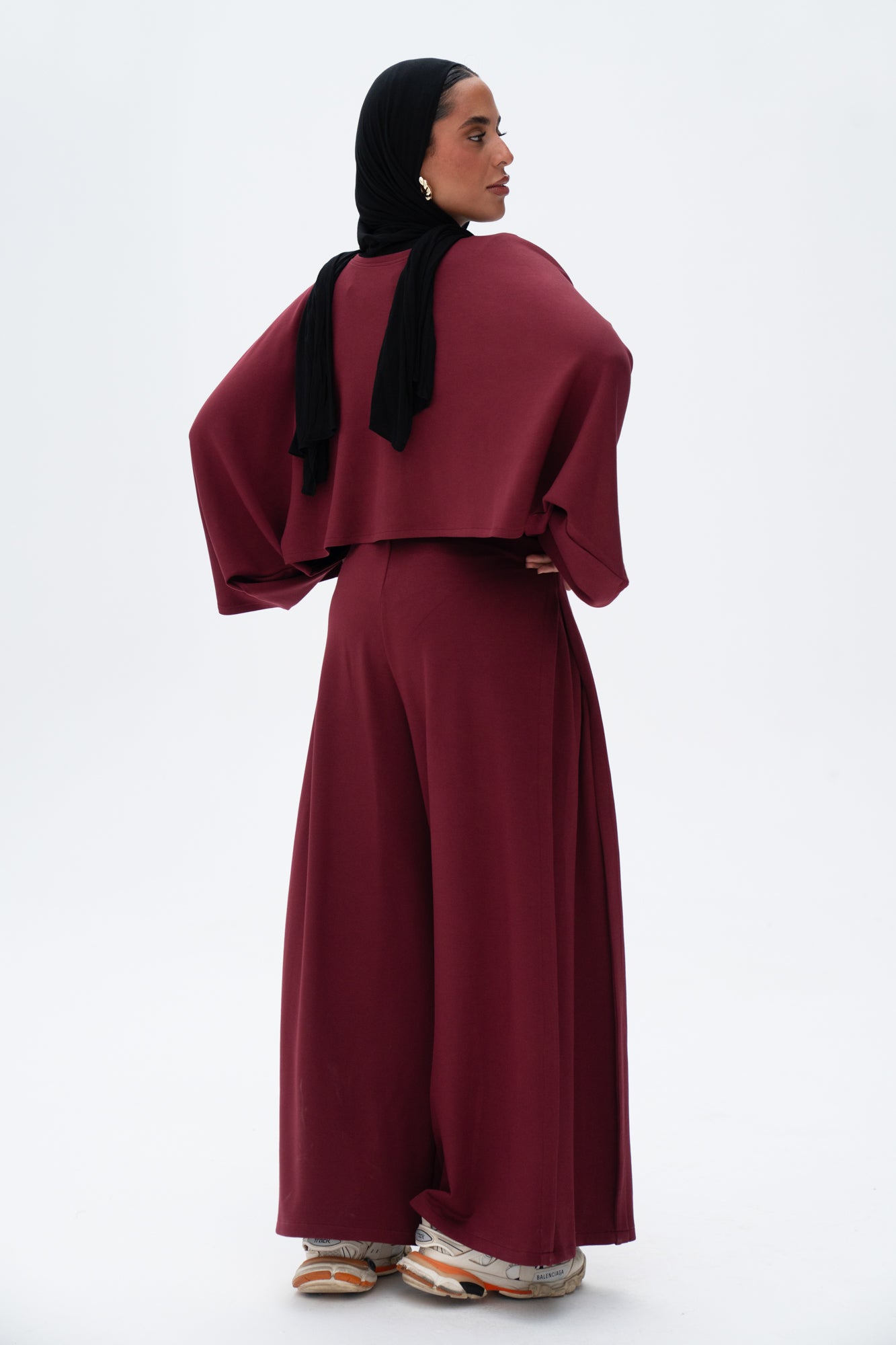 Soft Cloud Top in Burgundy