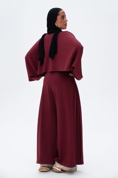 Soft Cloud Top in Burgundy