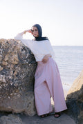 Pink Smocked Ballon Pants