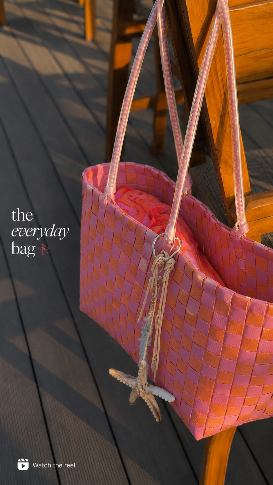 Woven Bag in Orange