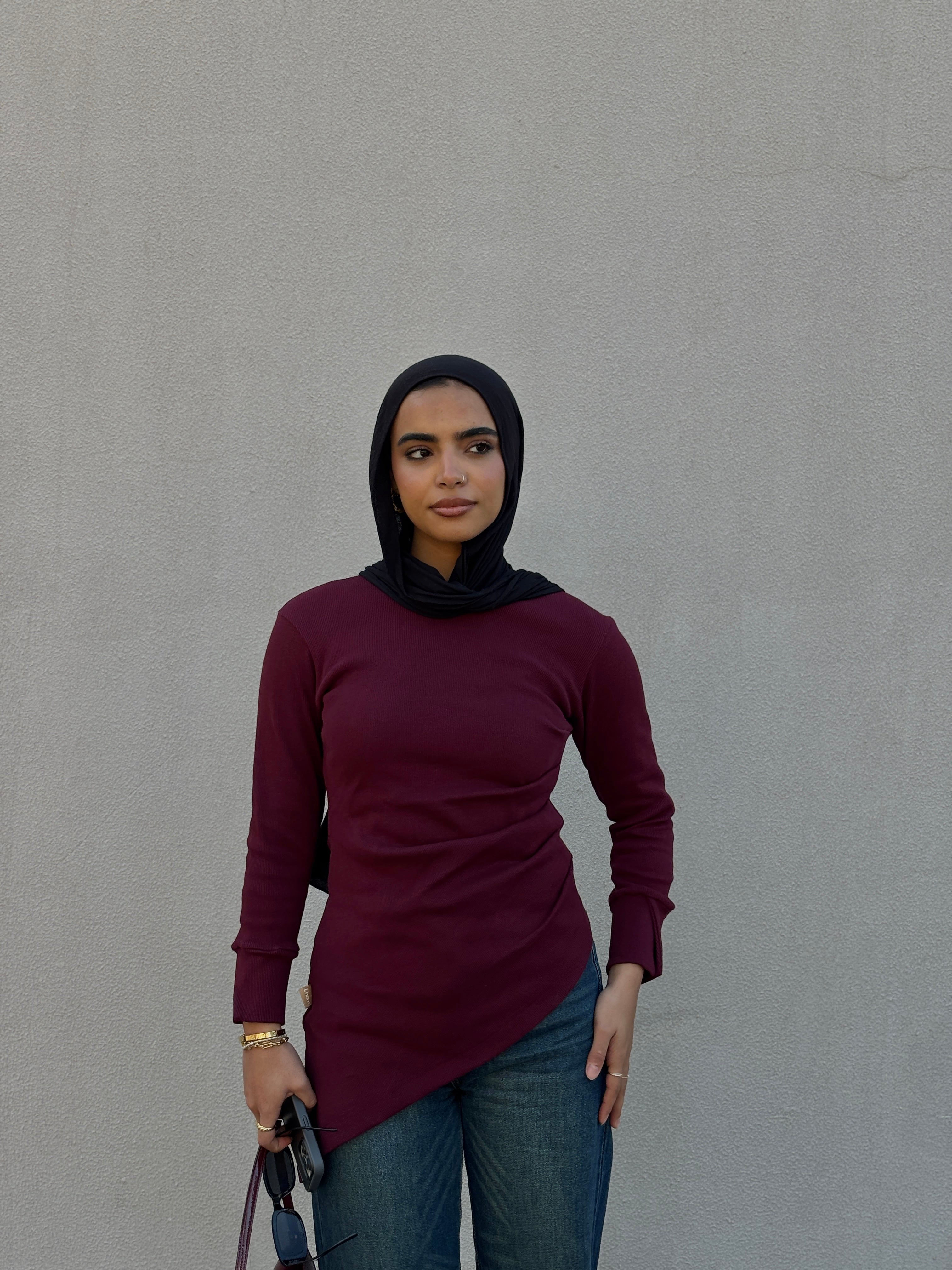 Asymmetric Tunic in Cherry