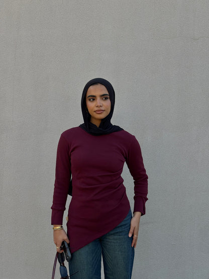 Asymmetric Tunic in Cherry