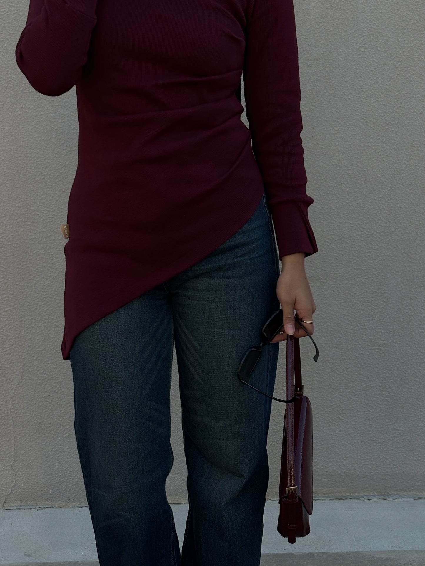 Asymmetric Tunic in Cherry