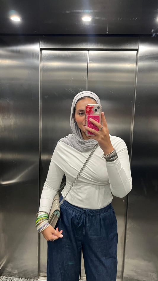 Twist Draped Top in White