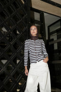 Brown Striped Cardigan