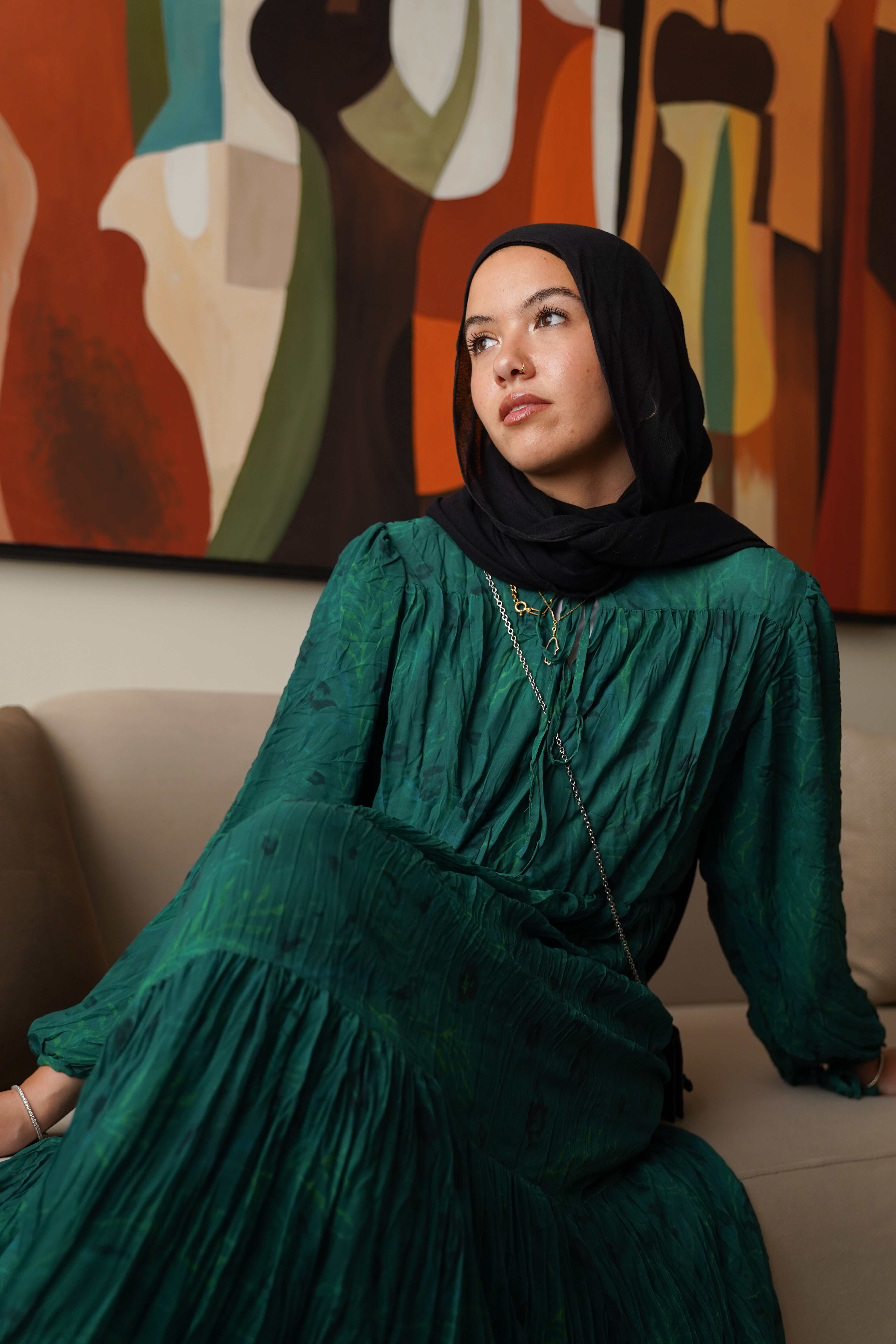 Green Flow Tiered Dress – Linem