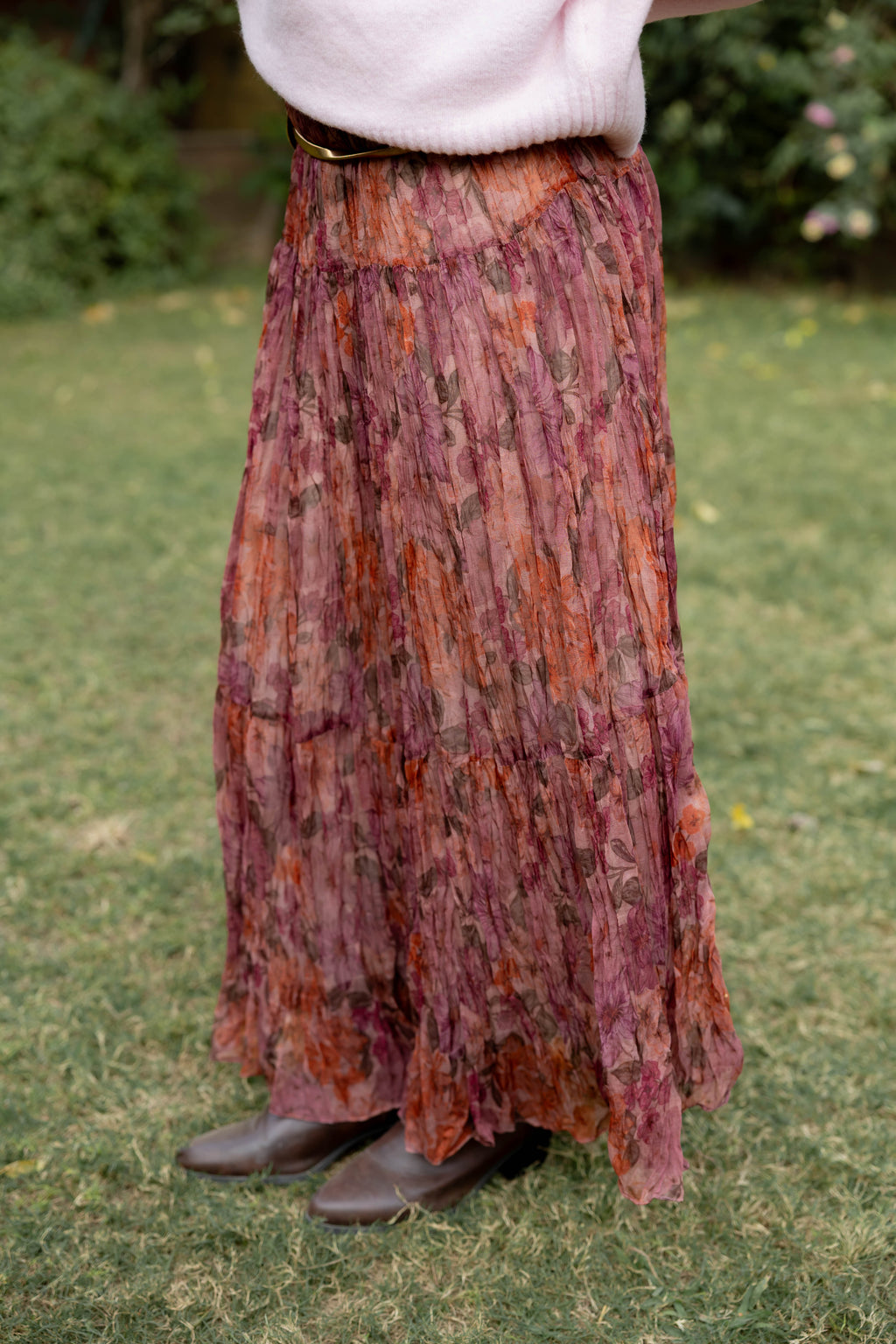 Rosewood Crinkle Skirt