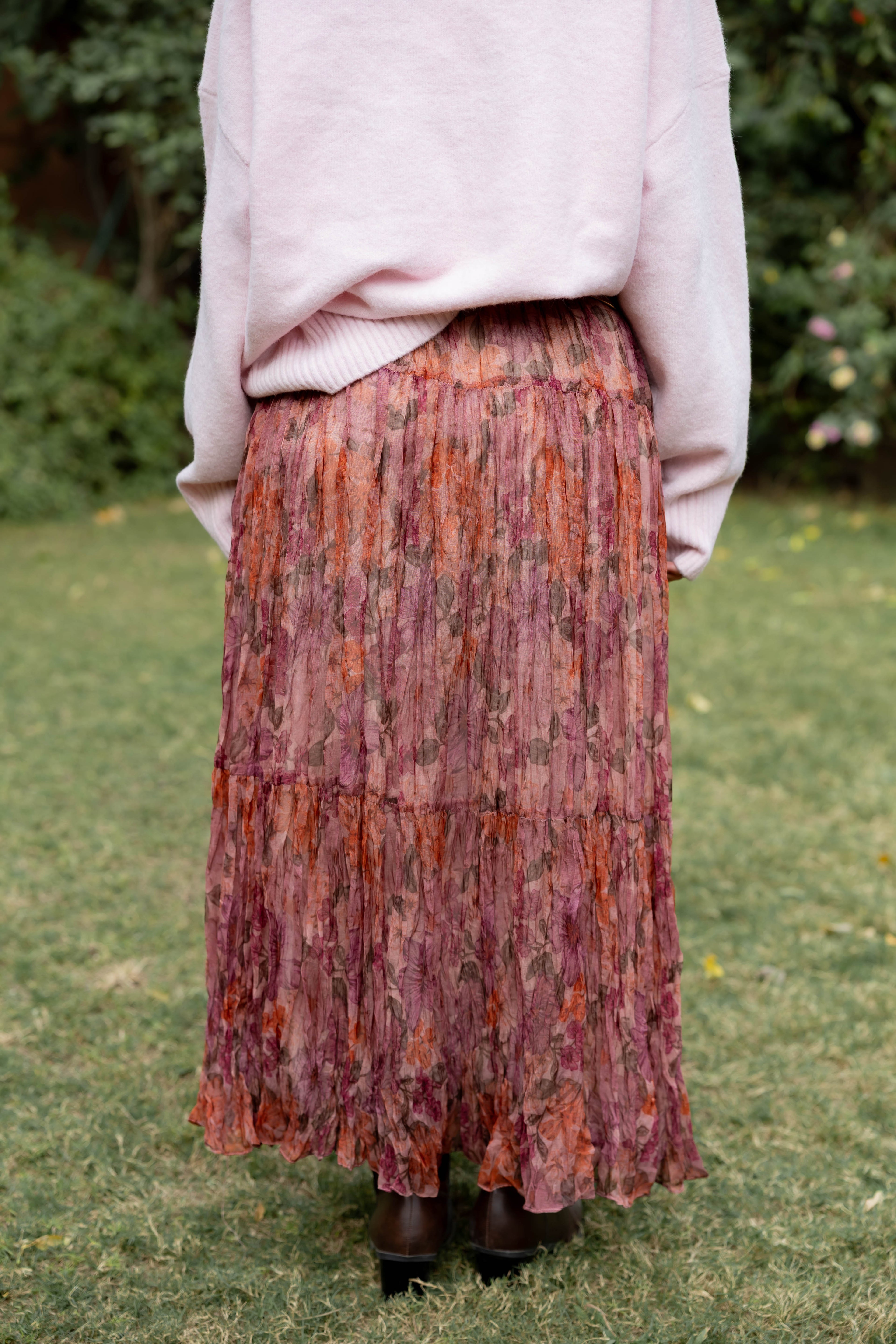 Rosewood Crinkle Skirt