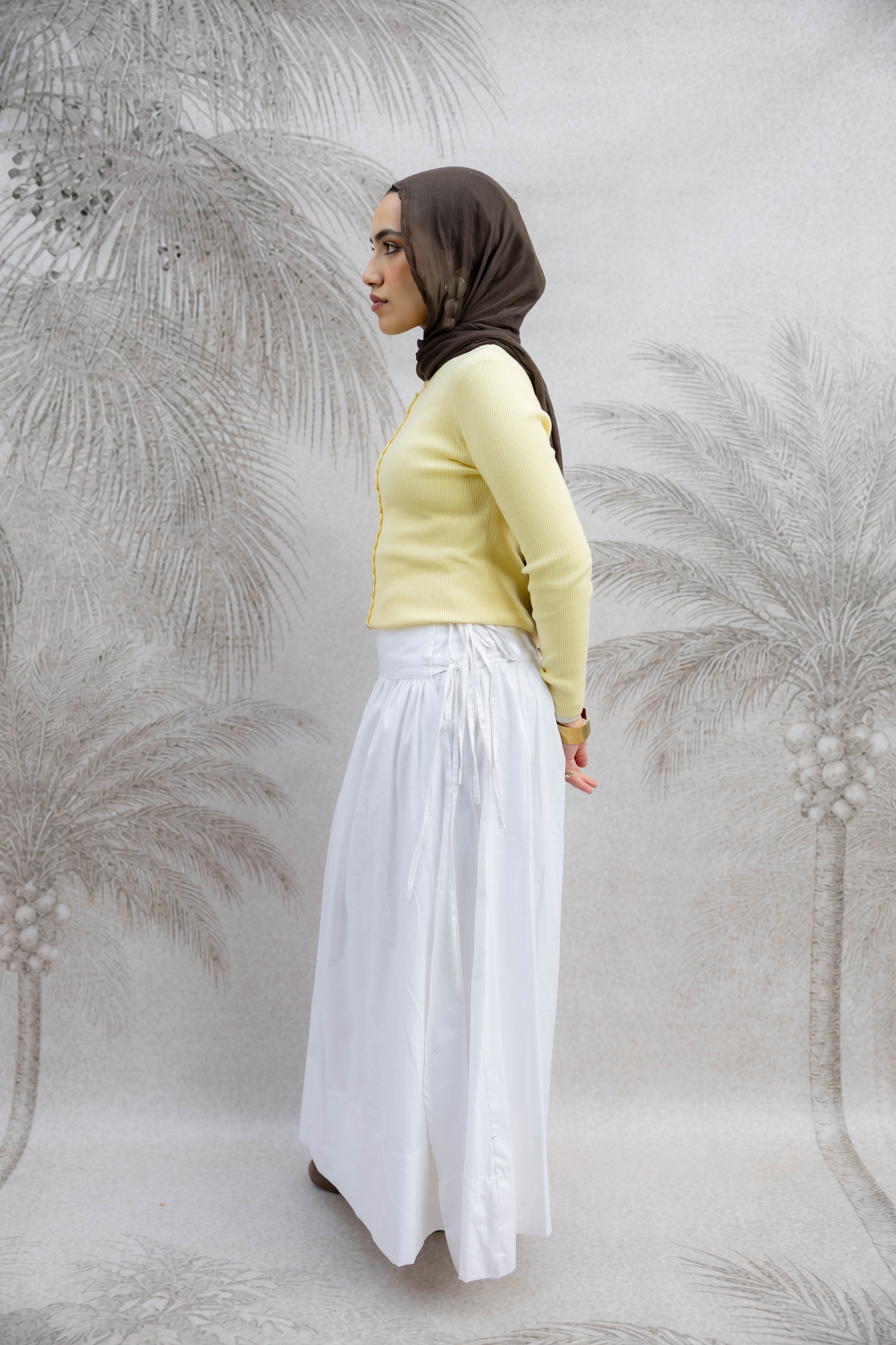 White Poplin Skirt