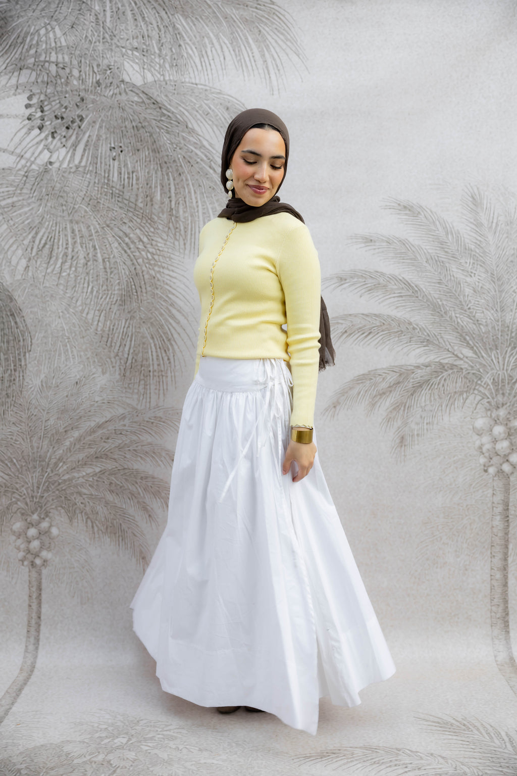 White Poplin Skirt