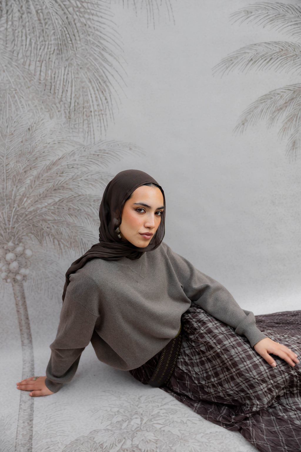 Brownish Crushed Skirt