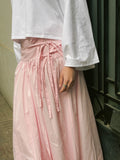Pink Poplin Skirt