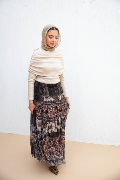Boho Skirt in Brown