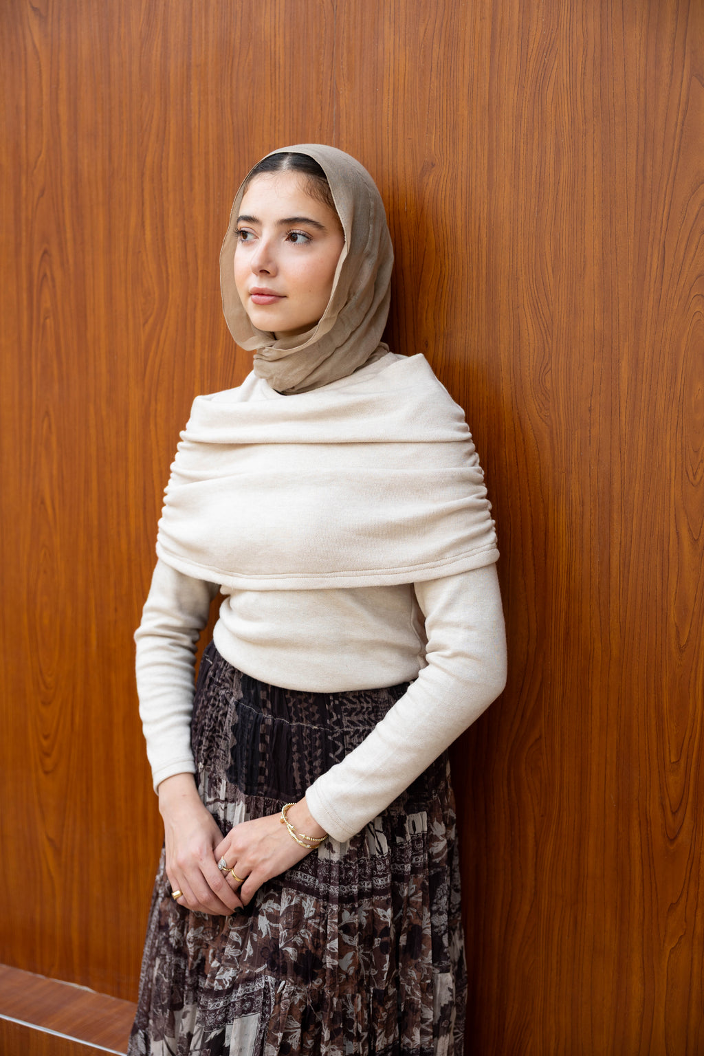 Crème Off-Shoulder