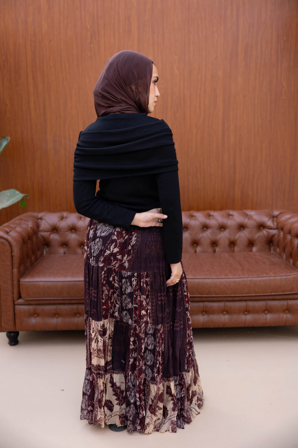 Boho Skirt in Burgundy