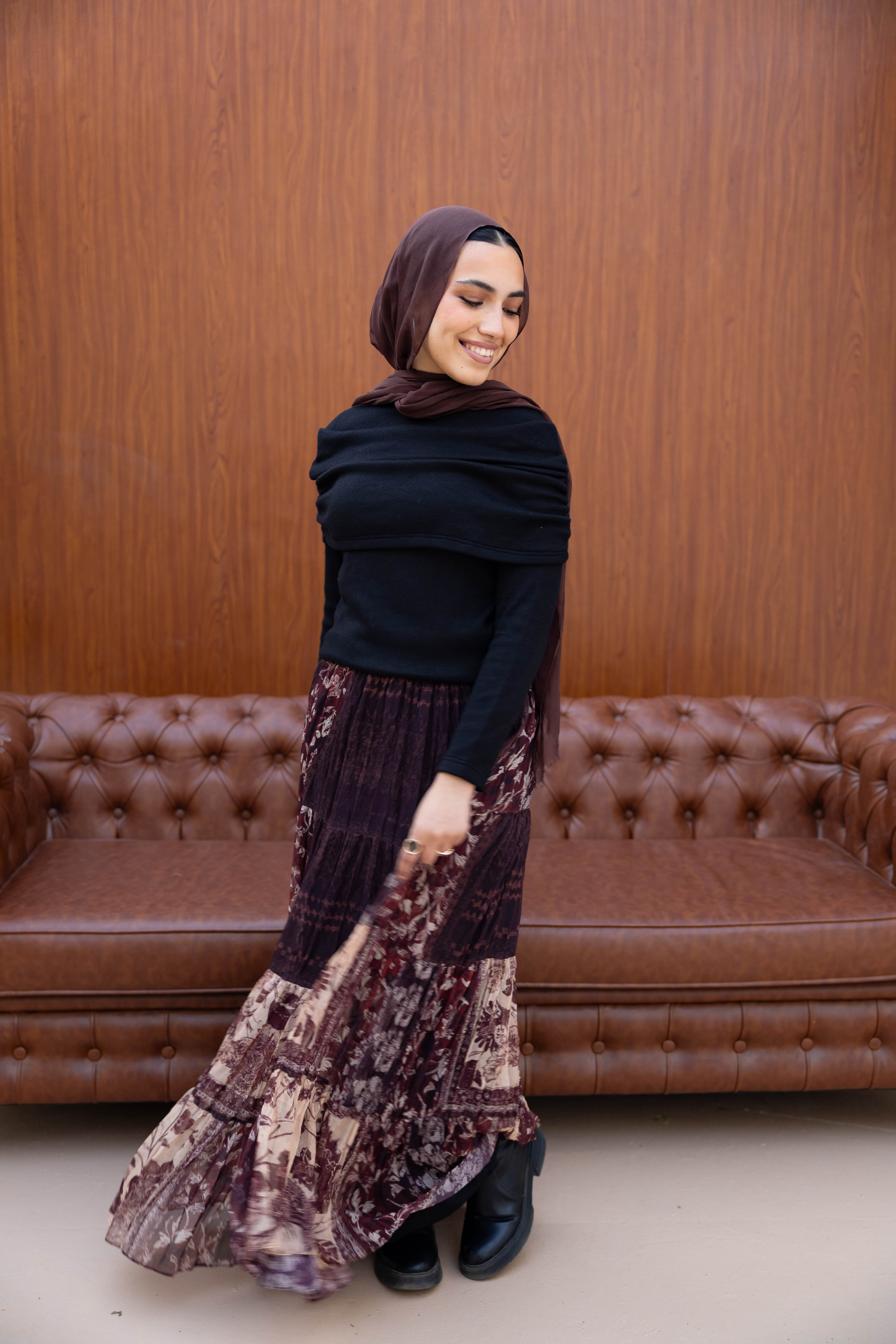 Boho Skirt in Burgundy