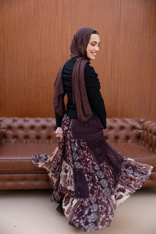 Boho Skirt in Burgundy