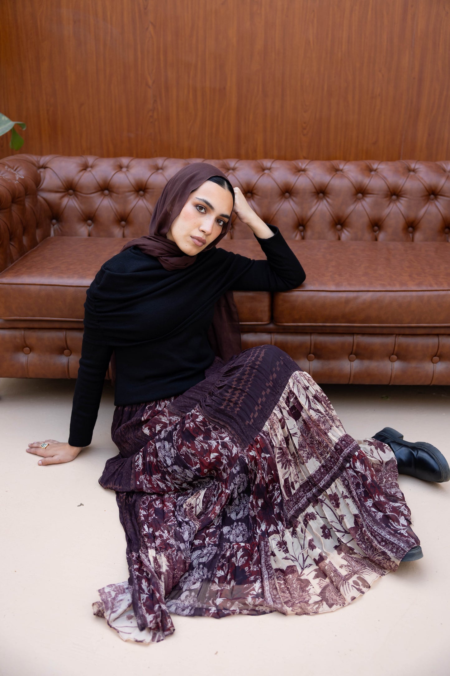 Boho Skirt in Burgundy