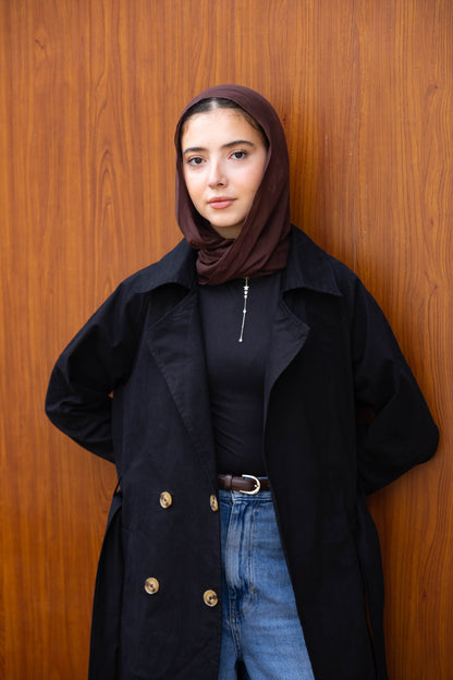 Stripped Trench Coat