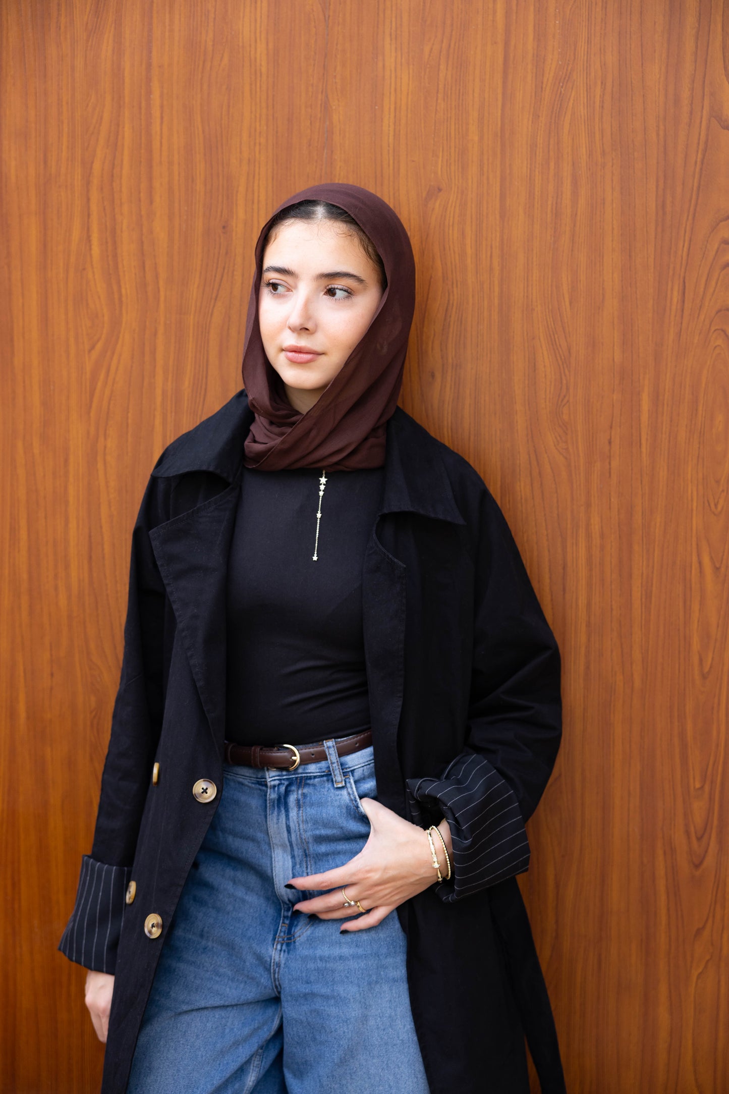 Stripped Trench Coat