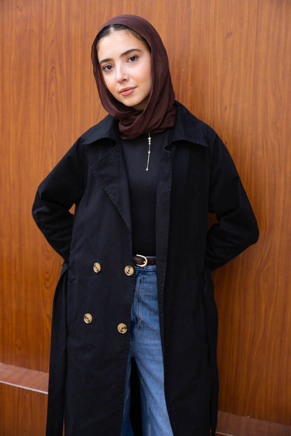 Stripped Trench Coat