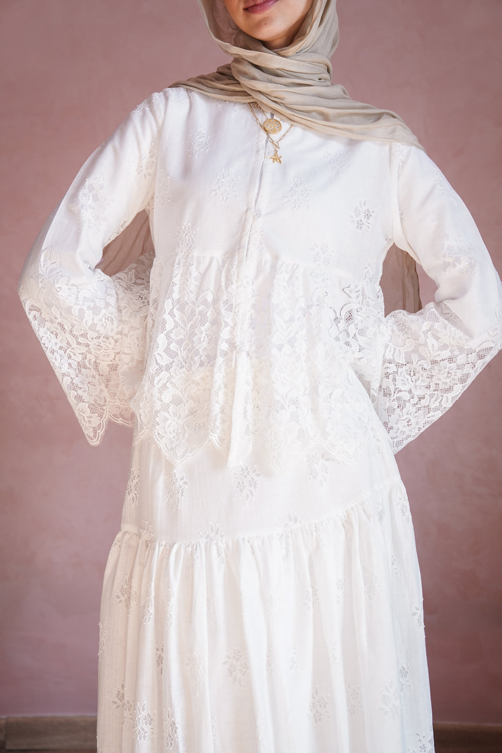 White Jacquard Blouse