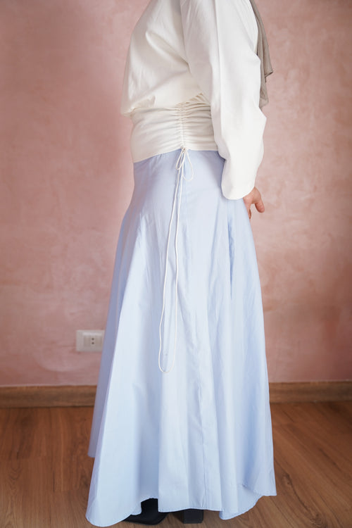 Asymmetrical Skirt in Blue