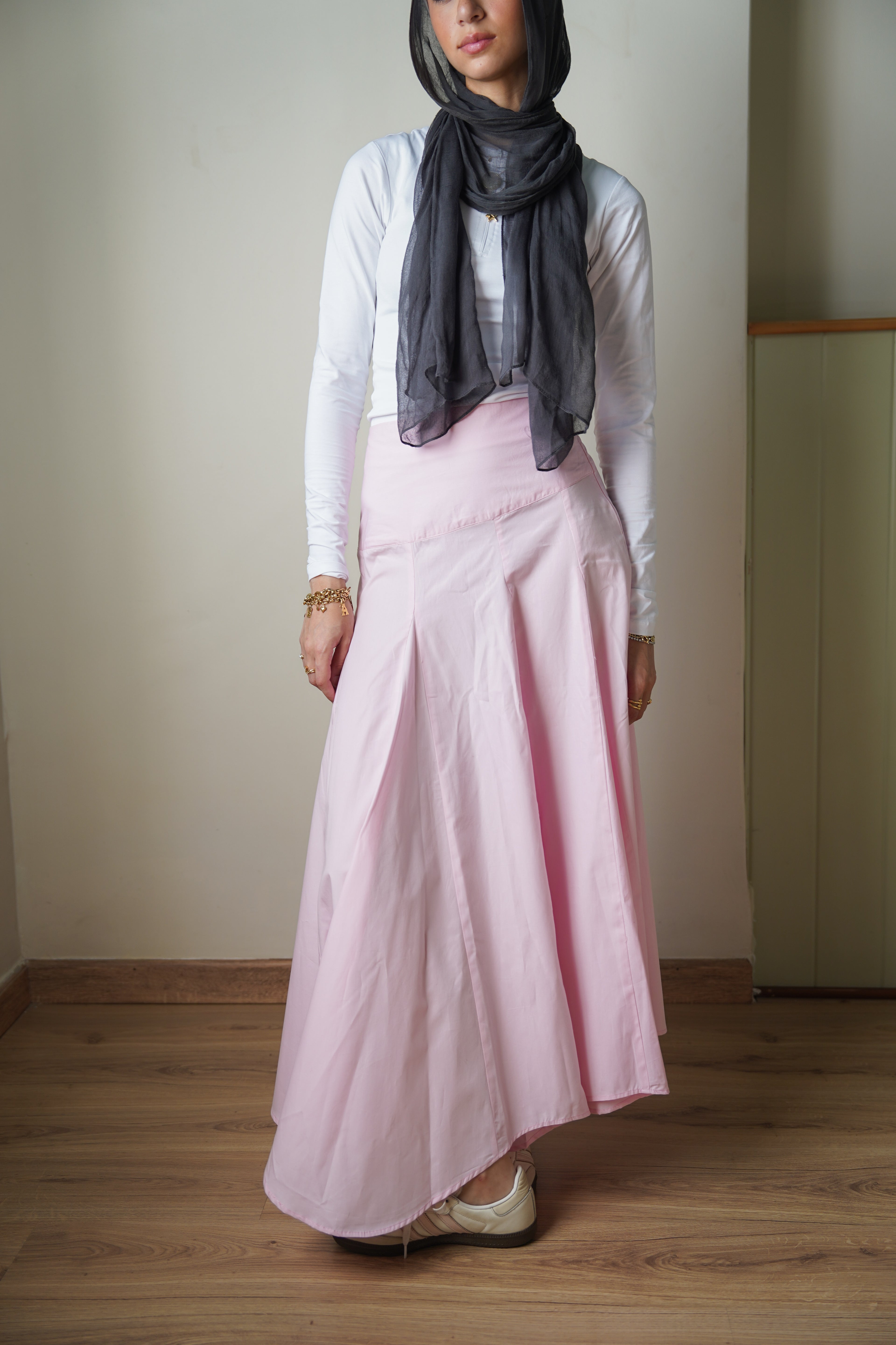 Asymmetrical Skirt in Pink