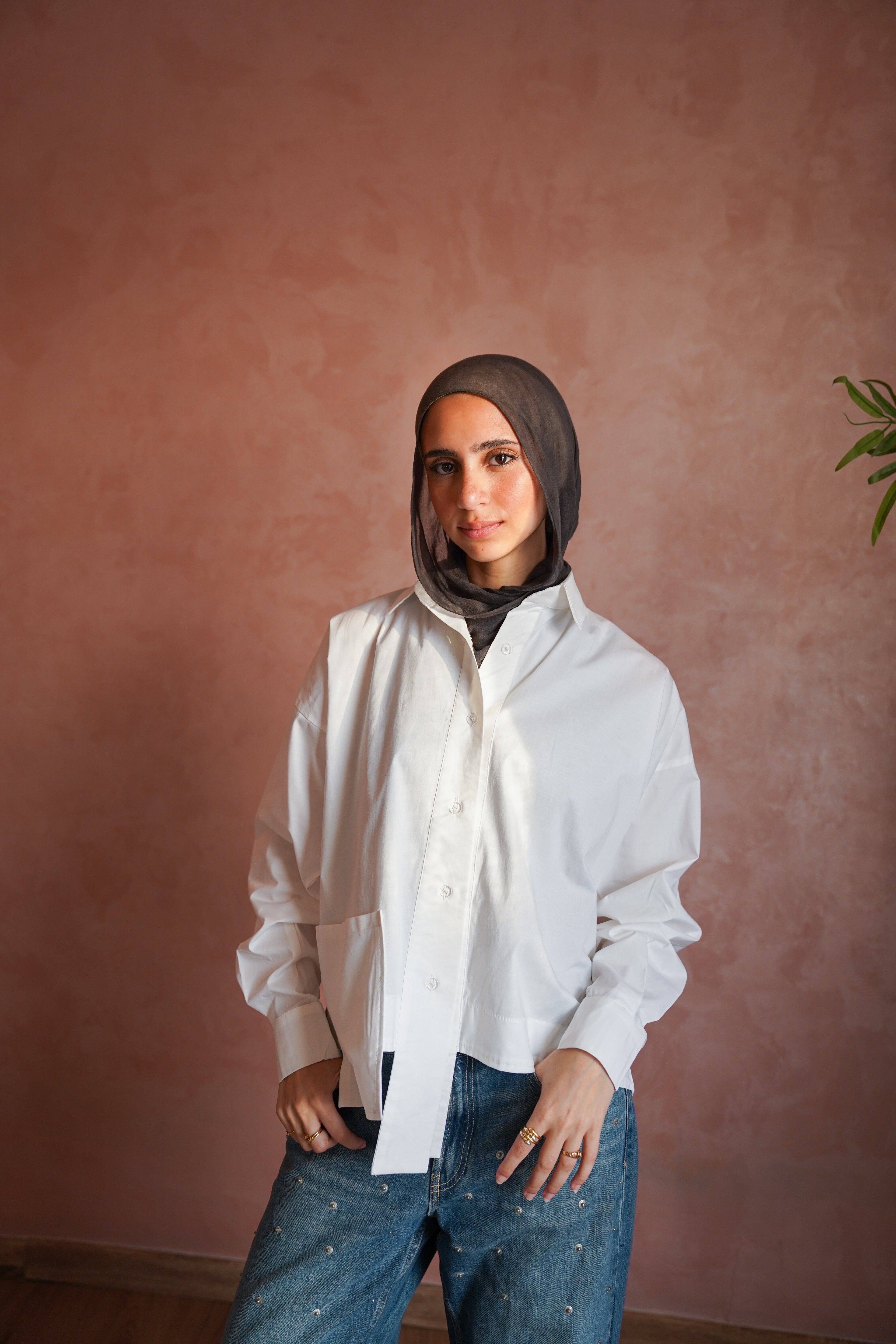 Upside Pocket Chemise in White