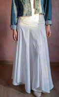 Asymmetrical Skirt in White